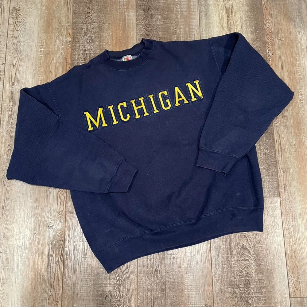 Vintage 90s University of Michigan Wolverines Heavyweight Sweatshirt